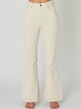 ROLLA'S Cream High-Rise Flare Jeans size 2